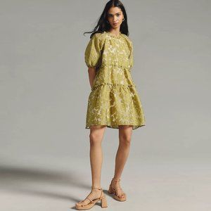 NWT Anthropologie Maeve Tiered Jacquard Dress, Size XL